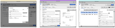 Round one prototypes — the simplest journey. Claim header, sections, document panel