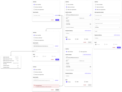 Add new associated party form