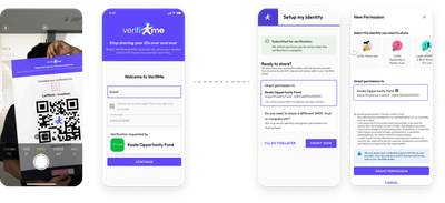 Verification confirmation — before with no sharing prompt vs. after with inline Ready to share and Grant Now
